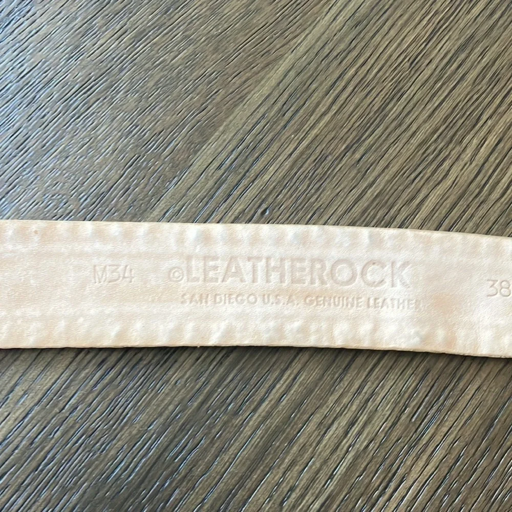 Leatherock 34”l Suede Floral Inlay Belt w/ Crystal Buckle Studded Boho hippie